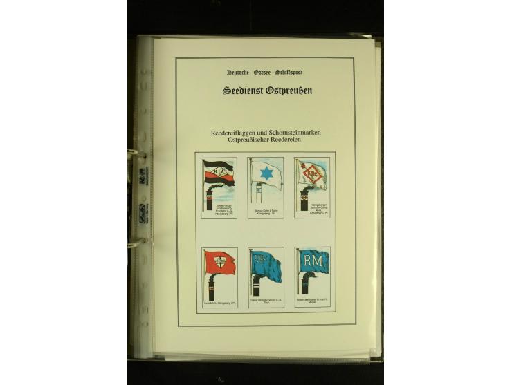 1812/1940 (ca.), umfangreiche Sammlung "Dampfschiffahrt auf der Ost- und Nordsee" mit ca. 240 Briefen und Karten, dabei frühe