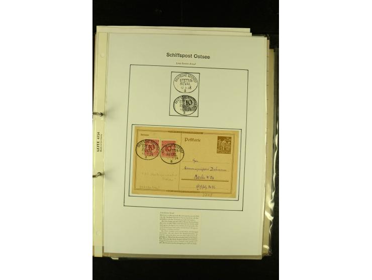1812/1940 (ca.), umfangreiche Sammlung "Dampfschiffahrt auf der Ost- und Nordsee" mit ca. 240 Briefen und Karten, dabei frühe