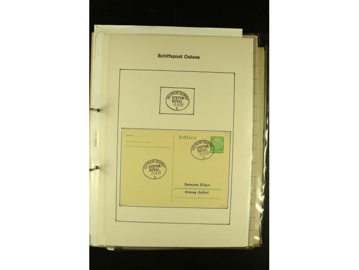 1812/1940 (ca.), umfangreiche Sammlung "Dampfschiffahrt auf der Ost- und Nordsee" mit ca. 240 Briefen und Karten, dabei frühe