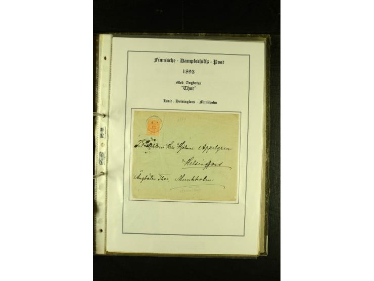 1812/1940 (ca.), umfangreiche Sammlung "Dampfschiffahrt auf der Ost- und Nordsee" mit ca. 240 Briefen und Karten, dabei frühe
