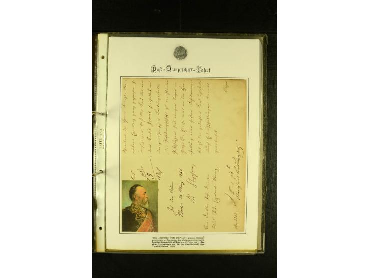 1812/1940 (ca.), umfangreiche Sammlung "Dampfschiffahrt auf der Ost- und Nordsee" mit ca. 240 Briefen und Karten, dabei frühe