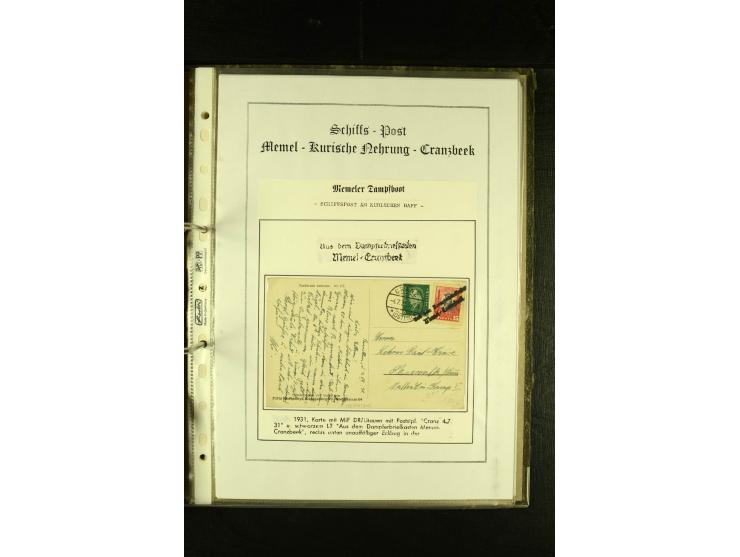 1812/1940 (ca.), umfangreiche Sammlung "Dampfschiffahrt auf der Ost- und Nordsee" mit ca. 240 Briefen und Karten, dabei frühe