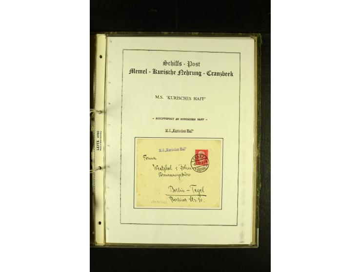 1812/1940 (ca.), umfangreiche Sammlung "Dampfschiffahrt auf der Ost- und Nordsee" mit ca. 240 Briefen und Karten, dabei frühe