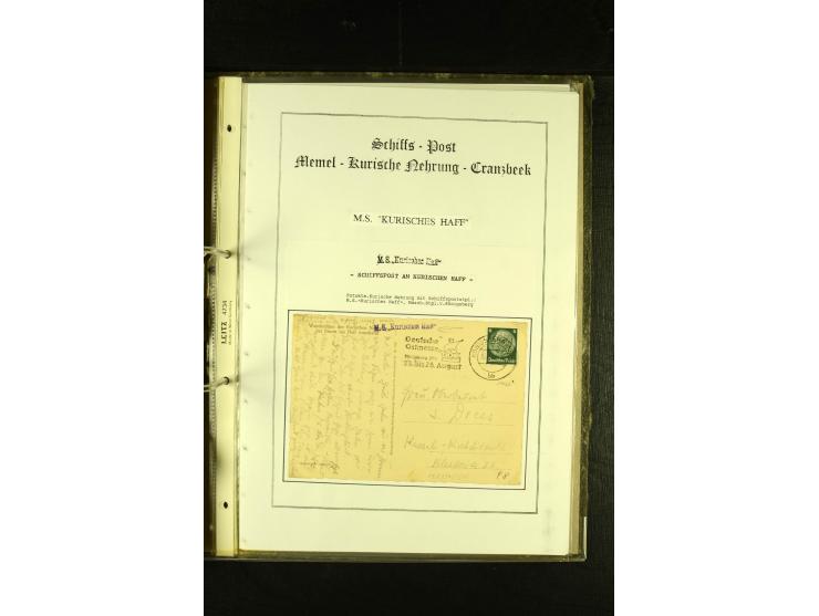 1812/1940 (ca.), umfangreiche Sammlung "Dampfschiffahrt auf der Ost- und Nordsee" mit ca. 240 Briefen und Karten, dabei frühe