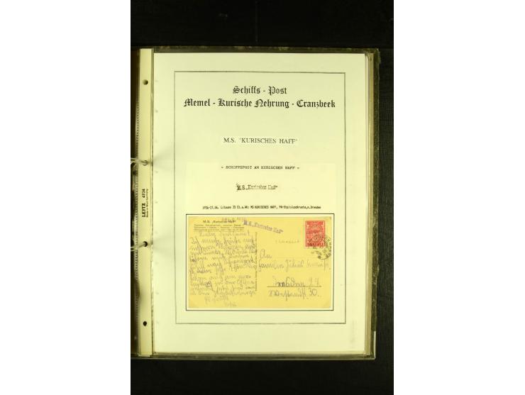 1812/1940 (ca.), umfangreiche Sammlung "Dampfschiffahrt auf der Ost- und Nordsee" mit ca. 240 Briefen und Karten, dabei frühe
