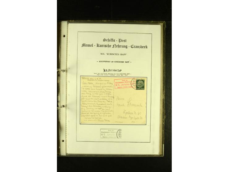 1812/1940 (ca.), umfangreiche Sammlung "Dampfschiffahrt auf der Ost- und Nordsee" mit ca. 240 Briefen und Karten, dabei frühe