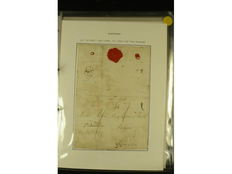 1812/1940 (ca.), umfangreiche Sammlung "Dampfschiffahrt auf der Ost- und Nordsee" mit ca. 240 Briefen und Karten, dabei frühe
