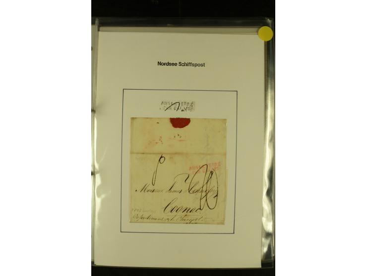 1812/1940 (ca.), umfangreiche Sammlung "Dampfschiffahrt auf der Ost- und Nordsee" mit ca. 240 Briefen und Karten, dabei frühe