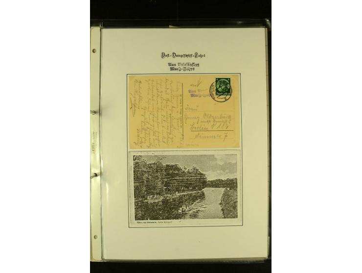 1812/1940 (ca.), umfangreiche Sammlung "Dampfschiffahrt auf der Ost- und Nordsee" mit ca. 240 Briefen und Karten, dabei frühe