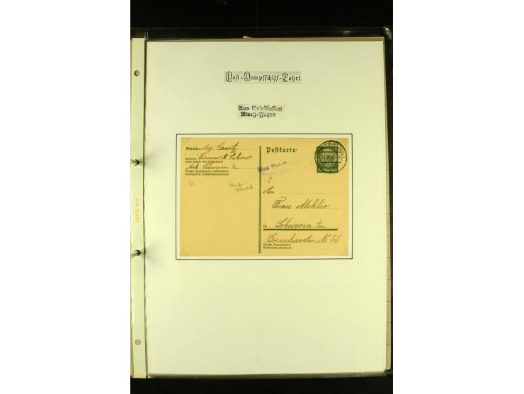 1812/1940 (ca.), umfangreiche Sammlung "Dampfschiffahrt auf der Ost- und Nordsee" mit ca. 240 Briefen und Karten, dabei frühe