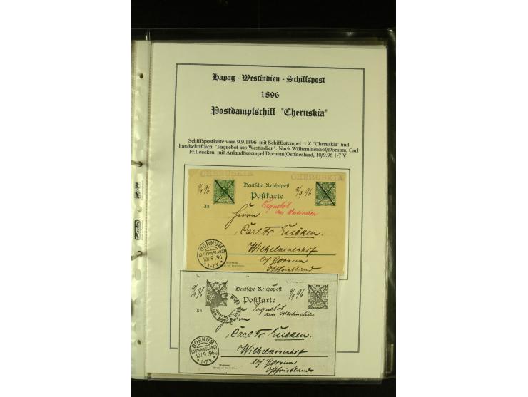 1812/1940 (ca.), umfangreiche Sammlung "Dampfschiffahrt auf der Ost- und Nordsee" mit ca. 240 Briefen und Karten, dabei frühe
