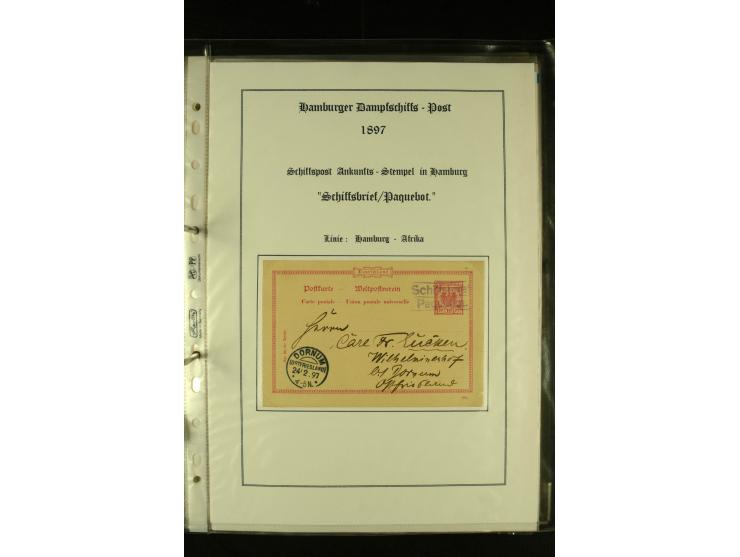 1812/1940 (ca.), umfangreiche Sammlung "Dampfschiffahrt auf der Ost- und Nordsee" mit ca. 240 Briefen und Karten, dabei frühe