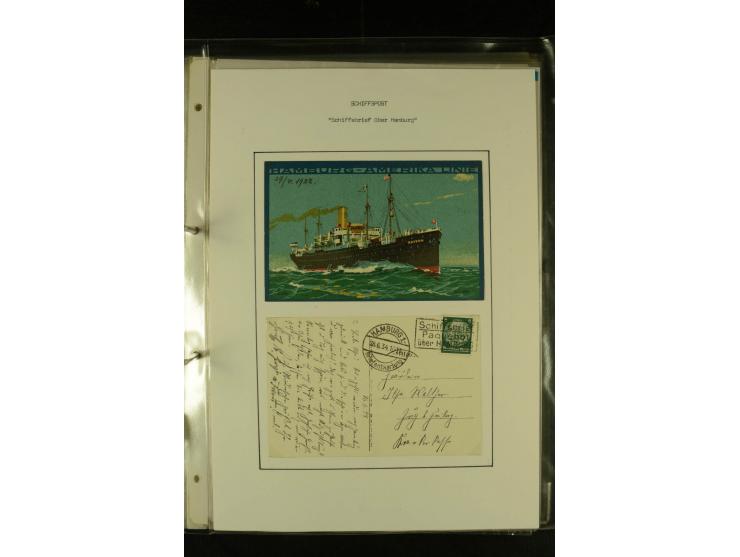 1812/1940 (ca.), umfangreiche Sammlung "Dampfschiffahrt auf der Ost- und Nordsee" mit ca. 240 Briefen und Karten, dabei frühe