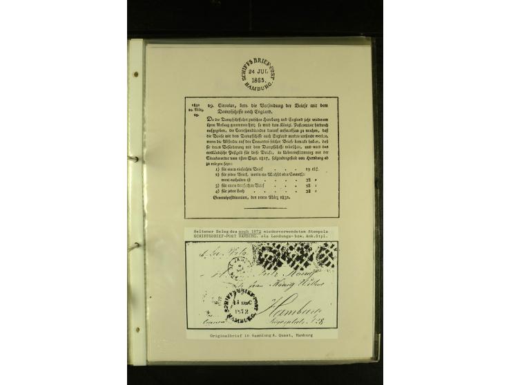 1812/1940 (ca.), umfangreiche Sammlung "Dampfschiffahrt auf der Ost- und Nordsee" mit ca. 240 Briefen und Karten, dabei frühe