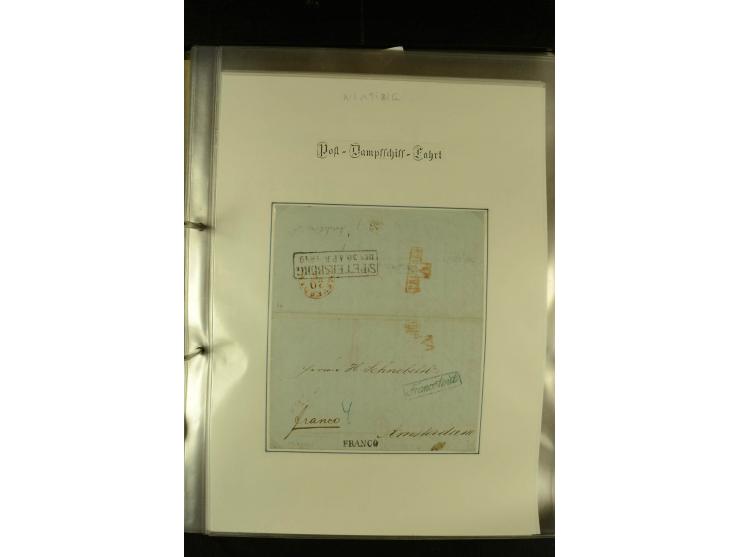 1812/1940 (ca.), umfangreiche Sammlung "Dampfschiffahrt auf der Ost- und Nordsee" mit ca. 240 Briefen und Karten, dabei frühe