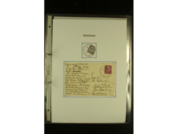 1886/1940 (ca.), interessante Sammlung "Deutsche Seepost" mit fast 100 Briefen und Karten und einigen Briefstücken (u.a. "DSP