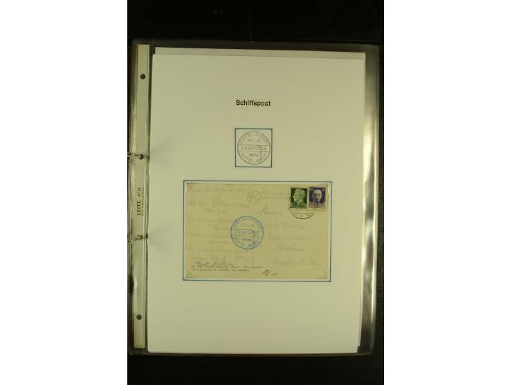1886/1940 (ca.), interessante Sammlung "Deutsche Seepost" mit fast 100 Briefen und Karten und einigen Briefstücken (u.a. "DSP