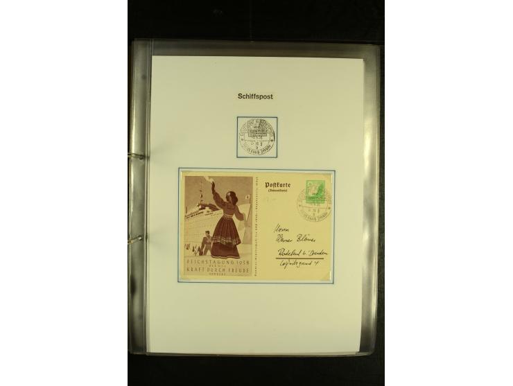 1886/1940 (ca.), interessante Sammlung "Deutsche Seepost" mit fast 100 Briefen und Karten und einigen Briefstücken (u.a. "DSP