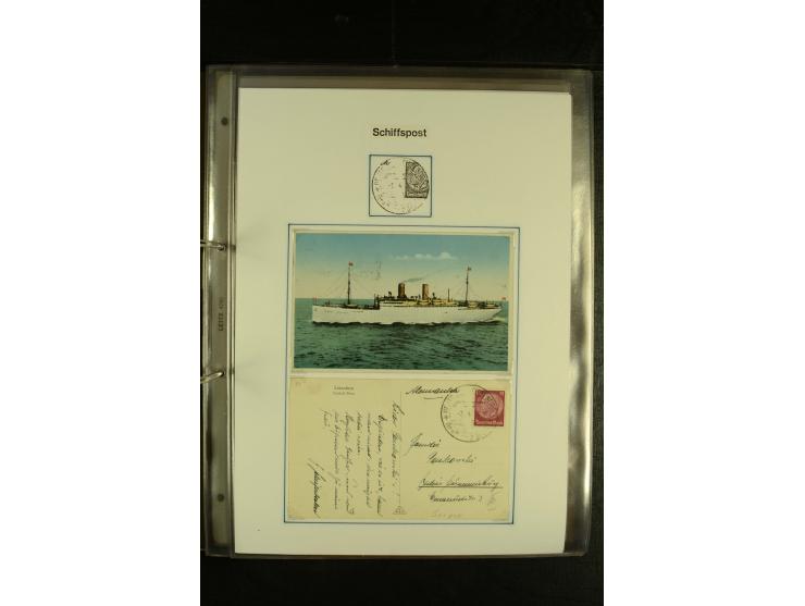 1886/1940 (ca.), interessante Sammlung "Deutsche Seepost" mit fast 100 Briefen und Karten und einigen Briefstücken (u.a. "DSP