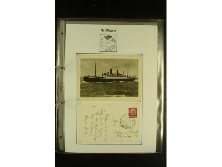 1886/1940 (ca.), interessante Sammlung "Deutsche Seepost" mit fast 100 Briefen und Karten und einigen Briefstücken (u.a. "DSP