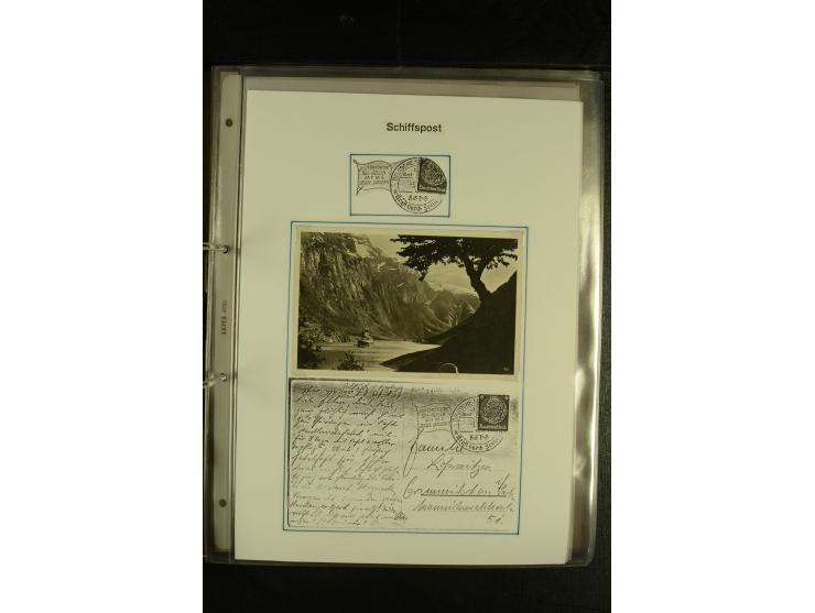 1886/1940 (ca.), interessante Sammlung "Deutsche Seepost" mit fast 100 Briefen und Karten und einigen Briefstücken (u.a. "DSP