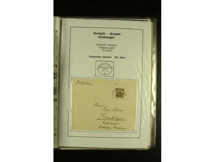 1886/1940 (ca.), interessante Sammlung "Deutsche Seepost" mit fast 100 Briefen und Karten und einigen Briefstücken (u.a. "DSP