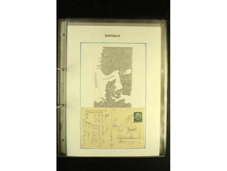 1886/1940 (ca.), interessante Sammlung "Deutsche Seepost" mit fast 100 Briefen und Karten und einigen Briefstücken (u.a. "DSP