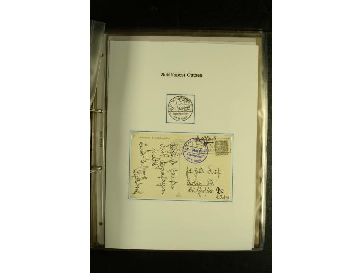 1886/1940 (ca.), interessante Sammlung "Deutsche Seepost" mit fast 100 Briefen und Karten und einigen Briefstücken (u.a. "DSP