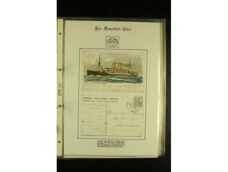 1886/1940 (ca.), interessante Sammlung "Deutsche Seepost" mit fast 100 Briefen und Karten und einigen Briefstücken (u.a. "DSP