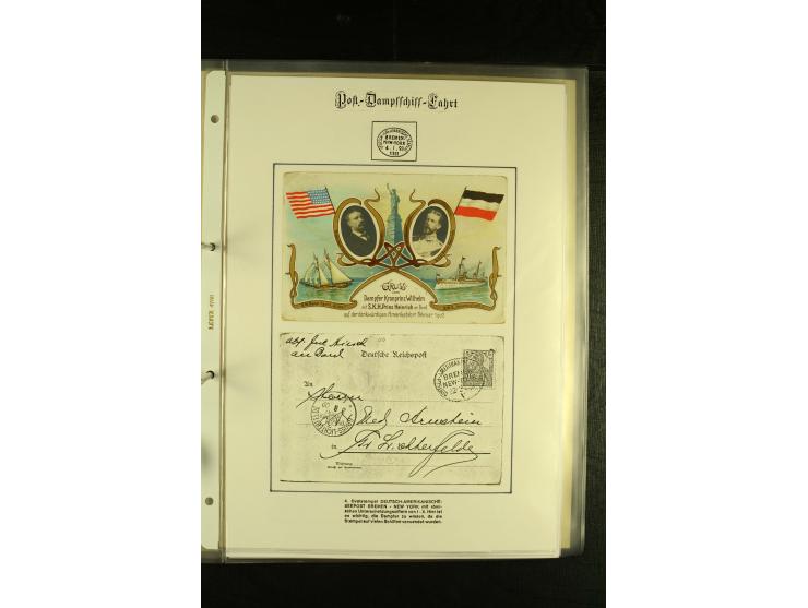 1886/1940 (ca.), interessante Sammlung "Deutsche Seepost" mit fast 100 Briefen und Karten und einigen Briefstücken (u.a. "DSP