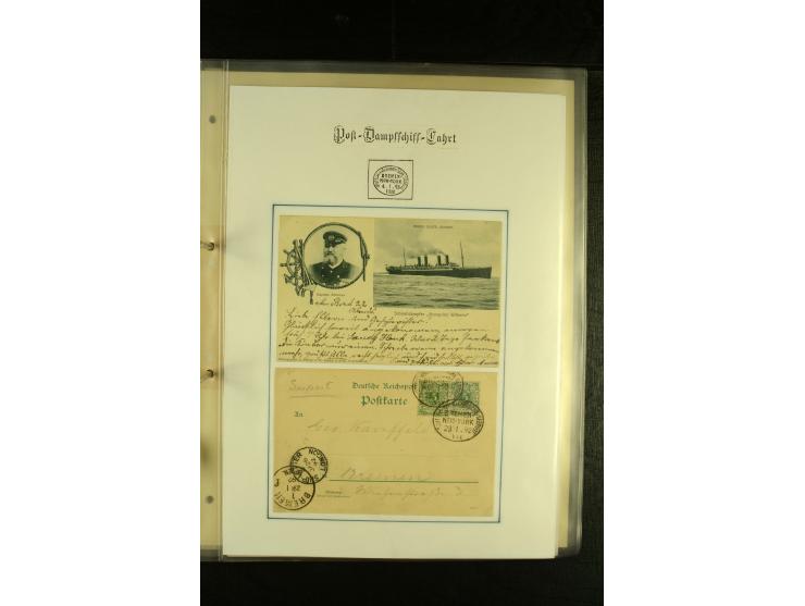 1886/1940 (ca.), interessante Sammlung "Deutsche Seepost" mit fast 100 Briefen und Karten und einigen Briefstücken (u.a. "DSP