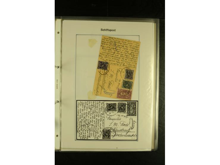 1886/1940 (ca.), interessante Sammlung "Deutsche Seepost" mit fast 100 Briefen und Karten und einigen Briefstücken (u.a. "DSP