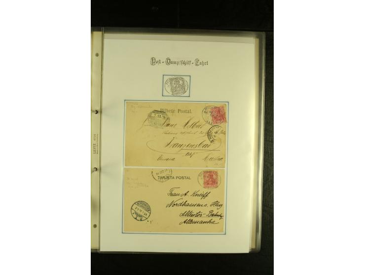 1886/1940 (ca.), interessante Sammlung "Deutsche Seepost" mit fast 100 Briefen und Karten und einigen Briefstücken (u.a. "DSP