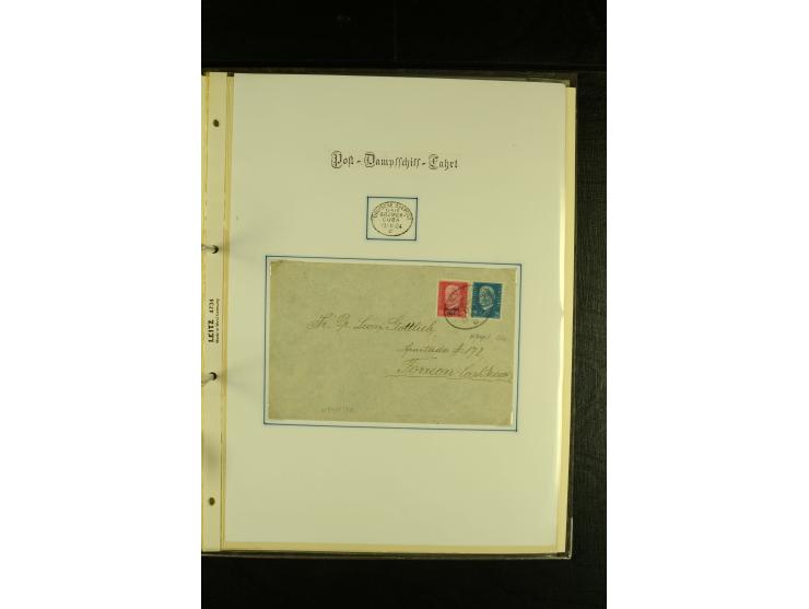 1886/1940 (ca.), interessante Sammlung "Deutsche Seepost" mit fast 100 Briefen und Karten und einigen Briefstücken (u.a. "DSP