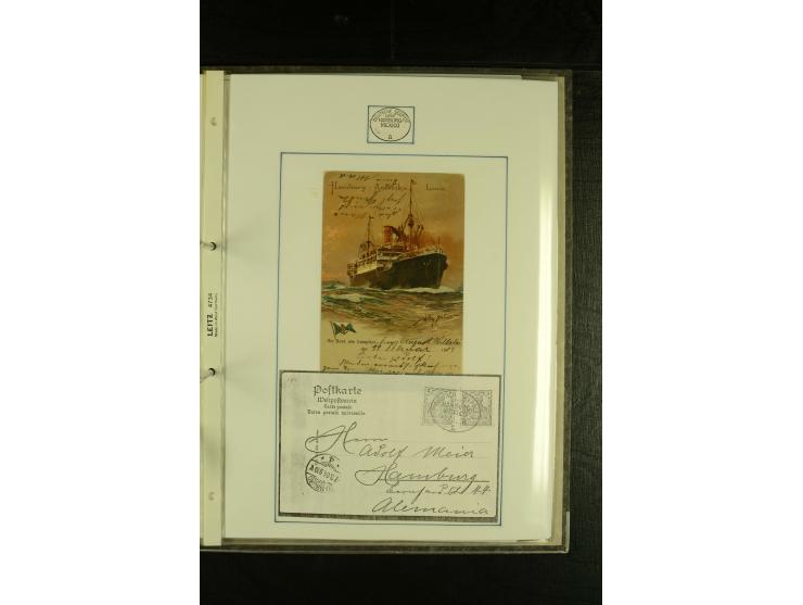 1886/1940 (ca.), interessante Sammlung "Deutsche Seepost" mit fast 100 Briefen und Karten und einigen Briefstücken (u.a. "DSP