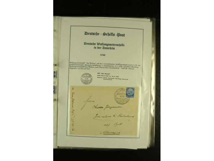 1886/1940 (ca.), interessante Sammlung "Deutsche Seepost" mit fast 100 Briefen und Karten und einigen Briefstücken (u.a. "DSP