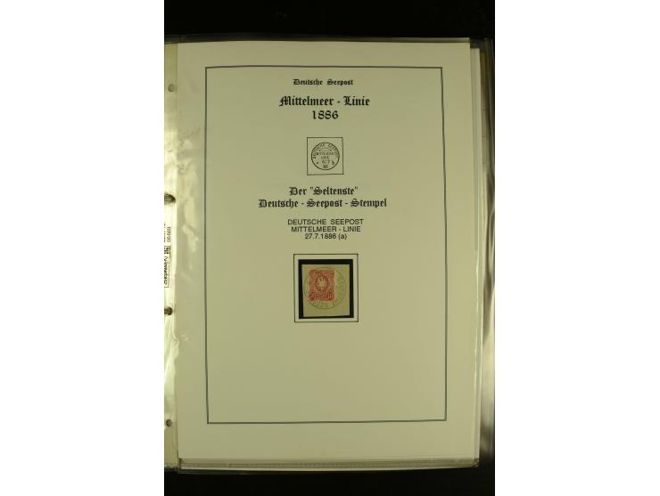 1886/1940 (ca.), interessante Sammlung "Deutsche Seepost" mit fast 100 Briefen und Karten und einigen Briefstücken (u.a. "DSP