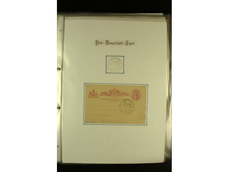 1886/1940 (ca.), interessante Sammlung "Deutsche Seepost" mit fast 100 Briefen und Karten und einigen Briefstücken (u.a. "DSP