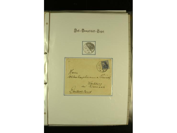 1886/1940 (ca.), interessante Sammlung "Deutsche Seepost" mit fast 100 Briefen und Karten und einigen Briefstücken (u.a. "DSP