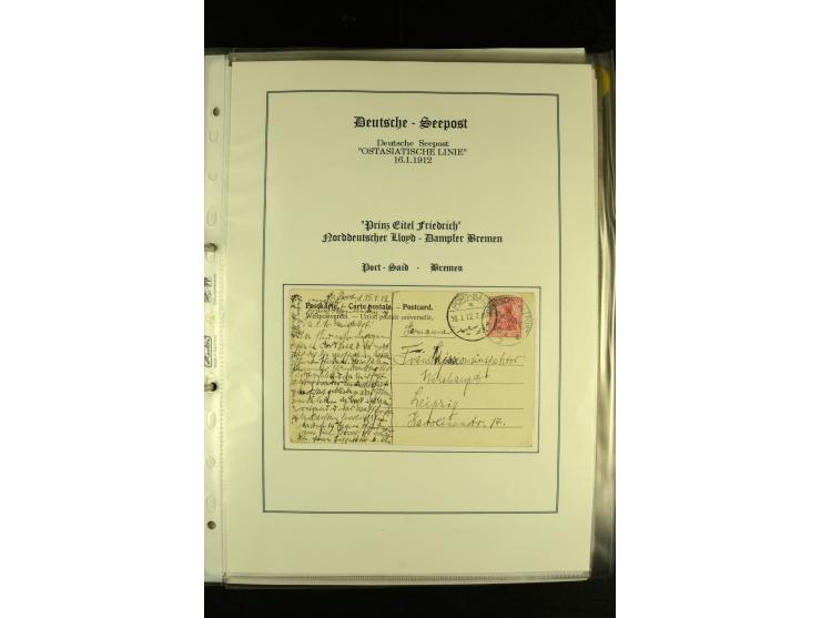 1886/1940 (ca.), interessante Sammlung "Deutsche Seepost" mit fast 100 Briefen und Karten und einigen Briefstücken (u.a. "DSP