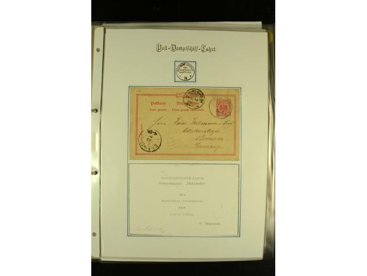 1886/1940 (ca.), interessante Sammlung "Deutsche Seepost" mit fast 100 Briefen und Karten und einigen Briefstücken (u.a. "DSP
