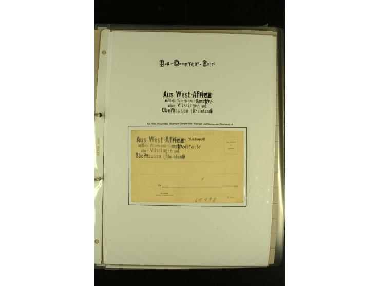 1886/1940 (ca.), interessante Sammlung "Deutsche Seepost" mit fast 100 Briefen und Karten und einigen Briefstücken (u.a. "DSP