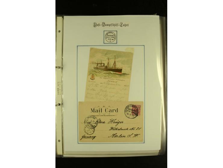 1886/1940 (ca.), interessante Sammlung "Deutsche Seepost" mit fast 100 Briefen und Karten und einigen Briefstücken (u.a. "DSP