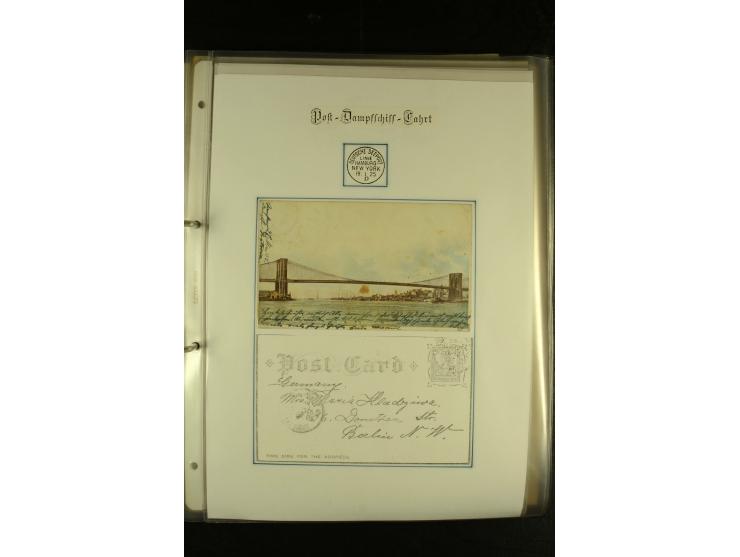 1886/1940 (ca.), interessante Sammlung "Deutsche Seepost" mit fast 100 Briefen und Karten und einigen Briefstücken (u.a. "DSP