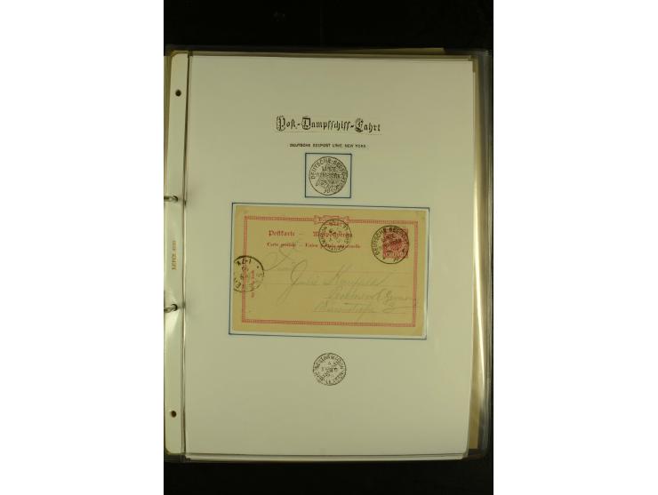 1886/1940 (ca.), interessante Sammlung "Deutsche Seepost" mit fast 100 Briefen und Karten und einigen Briefstücken (u.a. "DSP