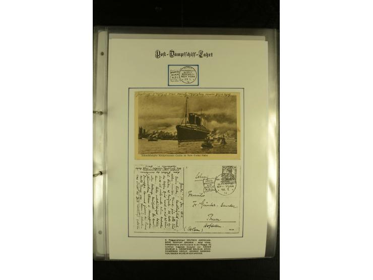 1886/1940 (ca.), interessante Sammlung "Deutsche Seepost" mit fast 100 Briefen und Karten und einigen Briefstücken (u.a. "DSP