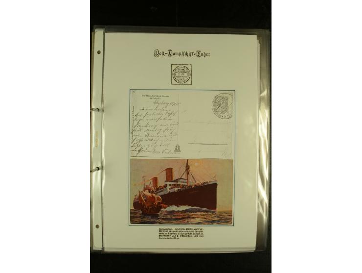 1886/1940 (ca.), interessante Sammlung "Deutsche Seepost" mit fast 100 Briefen und Karten und einigen Briefstücken (u.a. "DSP