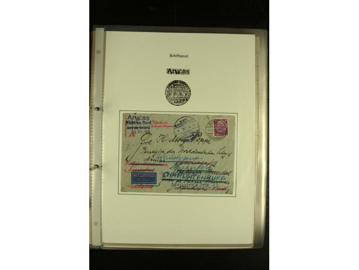 1886/1940 (ca.), interessante Sammlung "Deutsche Seepost" mit fast 100 Briefen und Karten und einigen Briefstücken (u.a. "DSP