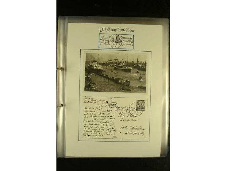 1886/1940 (ca.), interessante Sammlung "Deutsche Seepost" mit fast 100 Briefen und Karten und einigen Briefstücken (u.a. "DSP