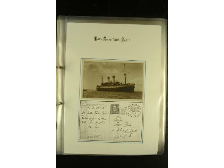 1886/1940 (ca.), interessante Sammlung "Deutsche Seepost" mit fast 100 Briefen und Karten und einigen Briefstücken (u.a. "DSP